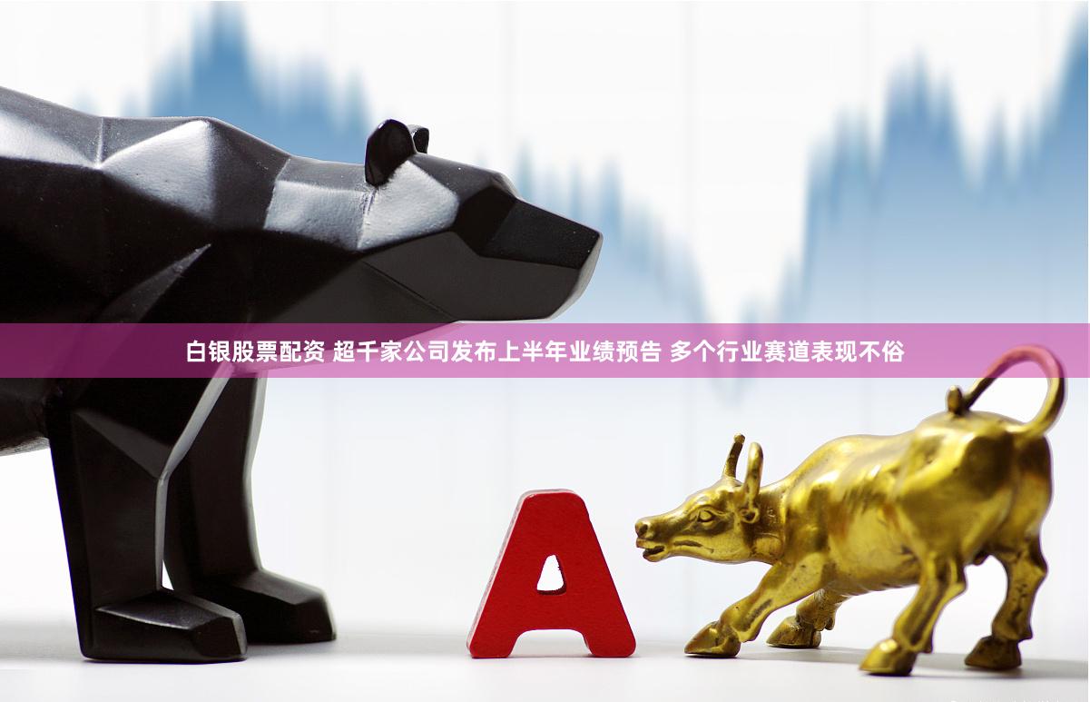 白银股票配资 超千家公司发布上半年业绩预告 多个行业赛道表现不俗