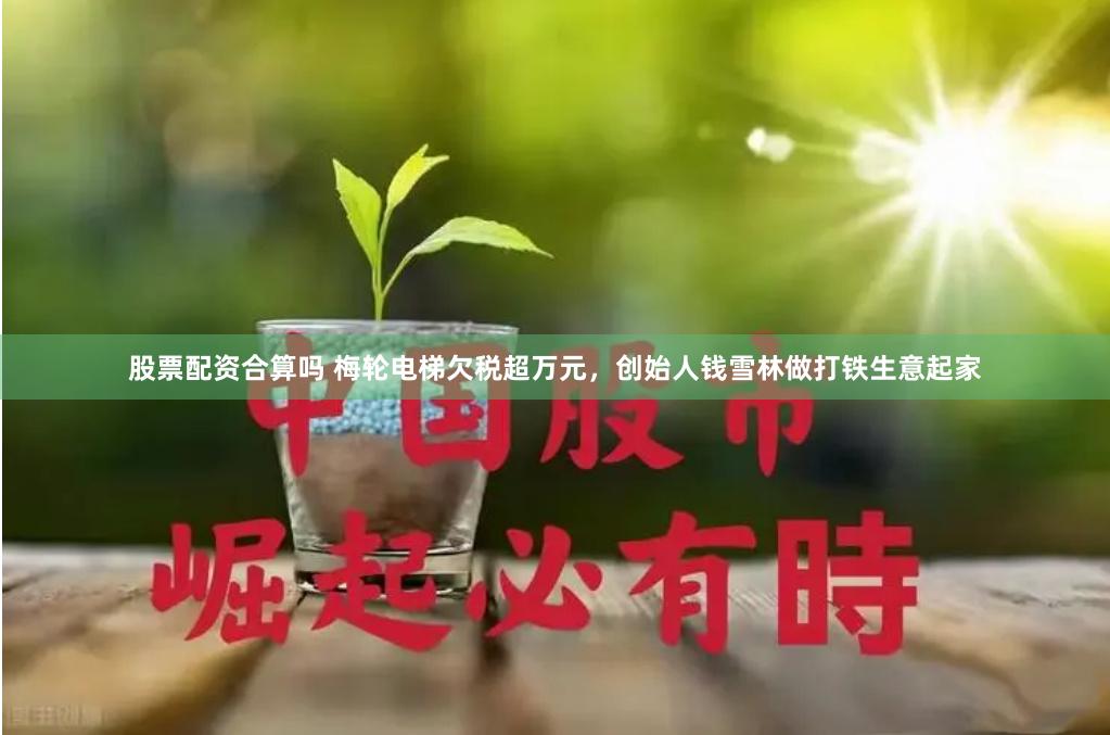 股票配资合算吗 梅轮电梯欠税超万元，创始人钱雪林做打铁生意起家